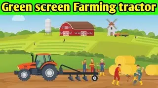 Green screen tractor l Green screen running tractor