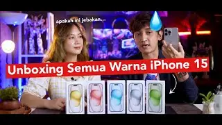 COMPLETE! Unboxing iPhone 15 ALL COLORS in Front of Wife 🥰 - Quick Review & Unboxing Indonesia 2023