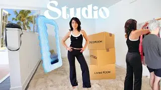 MOVING INTO MY *studio* APARTMENT in LA 🌴📦