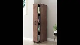 Книжный шкаф со скрытыми выдвижными ящиками