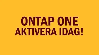 ONTAP One - Aktivera idag!