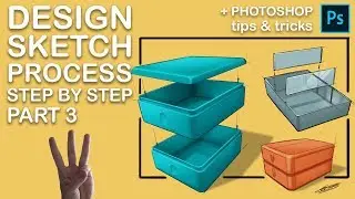 Industrial Design Sketch Process Part 03/03 - Photoshop Rendering Tutorial