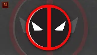 DEADPOOL LOGO SPEED ART ILLUSTRATION