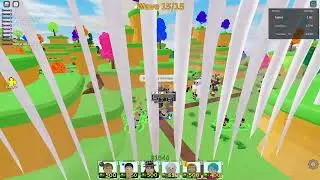Almost defeating the event in extreme mode  in a public server  ( all star tower defense )