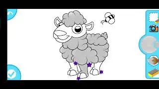 draw a sheep, sky, earth, flowers, рисуем овечку, небо, землю, цветы