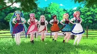 MMD - Ech, poleczko 🇵🇱 (cover Ievan Polkka) EN Subtitles [Models DL]