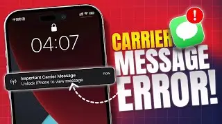 How to Fix Important Carrier Message Error on iPhone After iOS 18 Update | iPhone Connection Issue