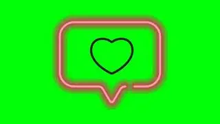 Neon Sign Heart Bubble HQ / Greenscreen HD for Vlogs