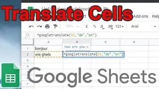 How to Translate Cells in Google Sheets
