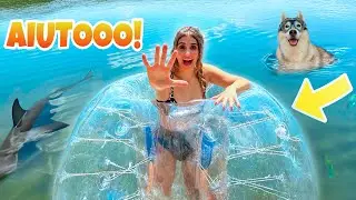SOPRAVVIVIAMO 24 ORE in una PALLA GONFIABILE!😱 🌊 🛟