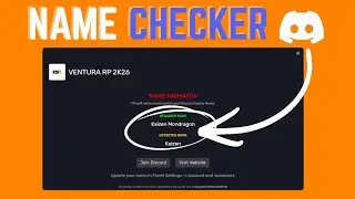 [FREE] DISCORD NAME CHECKER | FIVEM SCRIPT | TIER ONE SOFTWARE