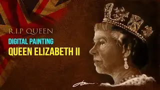 Digital Painting of Queen Elizabeth II | Digital Art | RIP Queen