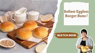 Eggless Homemade Burger Buns! बर्गर बंस |कोरियन क्रीम चीज़ बंस!