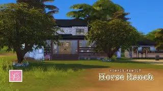 simple family horse ranch // sims 4 speed build