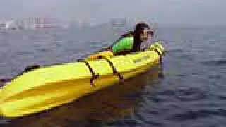 Chris getting back on kayak. old, low quality video from 2004