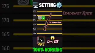 Free Fire Headshot setting 2024 ⚡ Best Sensitivity Settings ⚙️| Sensitivity + Hud Settings Free Fire