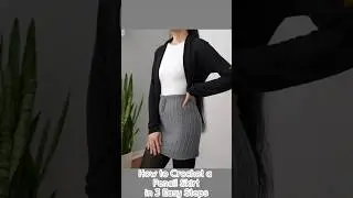 How to Crochet a Pencil Skirt in 3 Easy Steps #crochet #crochetpattern #crochettutorial #crocheting