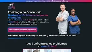 Página de Vendas para método de implementação de radiologia em clínicas odontológicas