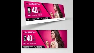 social media post banner Design in corel draw 9 x6 x8