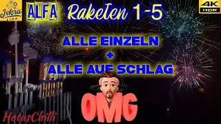 Iskra ALFA Raketen 1-5 ⎥alle einzeln und alle auf Schlag [4K/HDR]