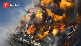 Deepwater Horizon - Poster Art Timelapse by FlewDesigns