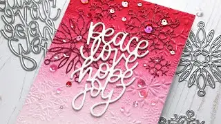 Holiday Card Series 2021 - Day 8 - Sparkly Snowflake Ombré
