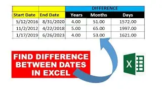 How to Calculate Difference Between Dates in Excel