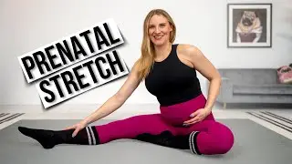 SAFE FOR ALL TRIMESTERS | 15-min Full Body Pregnancy Stretch