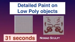 Tip Paint on Low Poly shape | 31 seconds | Nomad Sculpt