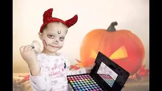 ДЕТСКИЙ МАКИЯЖ НА ХЕЛОУИН! Макияж для девочки на Halloween
