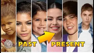 Celebrities Then and Now with Their Younger Selves (Zendaya, Selena, Justin)
