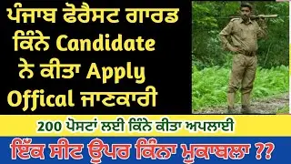 PSSSB Forest Guard Total Apply Form ll Punjab Forest Guard Admit Cards Out