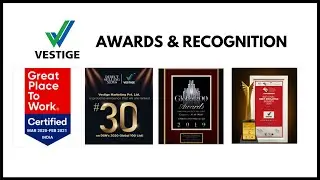 Vestige Awards, Certificates & Recognition (in Hindi)