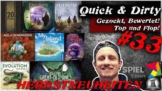 Quick & Dirty #33 | Brettspiele gezockt und kurz bewertet! Top und Flop HERBSTNEUHEITEN der Spiel 23