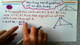 Writing the Equation of an Altitude
