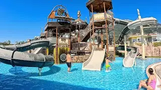 Kids Water Slide at Orka World Water Park Fethiye, Muğla, Turkiye 🌊