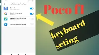 How to Poco f1 keyboard seting.poco x2.