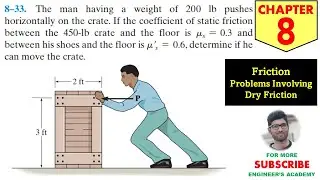8-33 Friction - Chapter 8 | Hibbeler Statics 14th ed | Engineers Academy