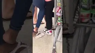Wal-Mart Candid Standing Shoeplay Pt.2