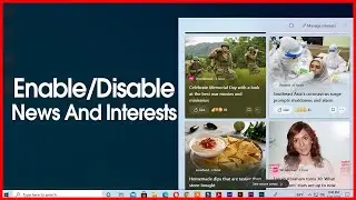Enable or Disable News And Interests On Taskbar In Windows 10 ✔✔✔