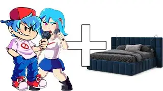 FNF Boyfriend x Sky + bed = 💑  FNF ANIMATION BEST MOMENT