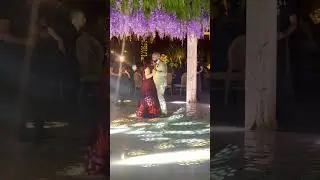 Mother and son dance