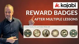 Kajabi Gamify - How to reward a badge for completing multiple lessons | JiffyCoursesOnline