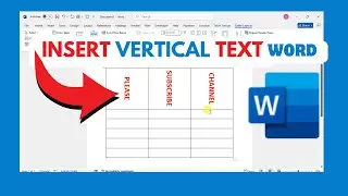 How To Insert Vertical Text In Word