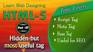 script, meta and base tag in html - 27 | meta tag keyword & description - SEO |