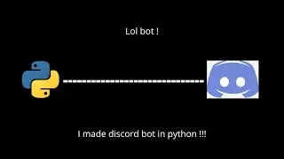 I made a discord bot in python!!
