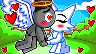 ¡GRAY ANGEL SE ENAMORA DE WENDA *le da un beso* en Roblox! 😱💖 UN ANGEL SE ENAMORA DE UNA HUMANA😍