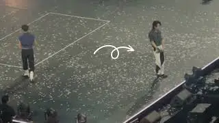 Hyunjin being chased offstage by KCON staff 23
