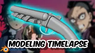 Genya Shotgun Model Time Lapse Blender 3D