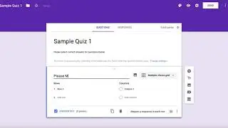 Google Forms - Create a Quiz with Multi Grids